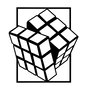 Wallity Rubik's Cube Escultura de pared negra